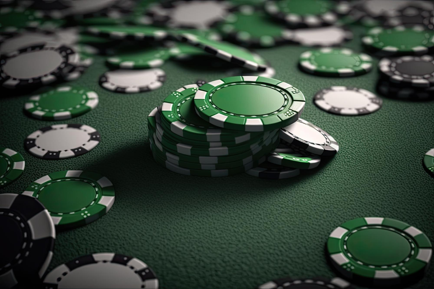 casino-chips-green-table-surface-ai-generative
